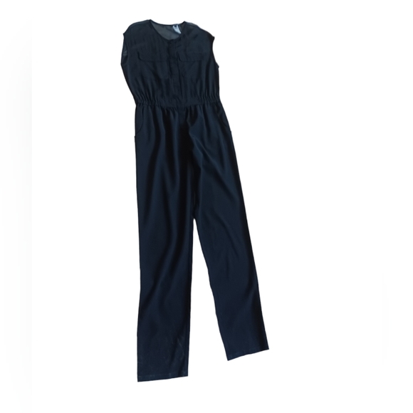 Nanette Lepore Womens Sleeveless Black Jumpsuit Stretchy With Pockets Size 8 - Picture 2 of 7